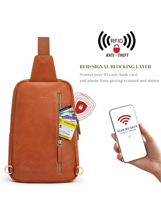 Women\'s Sling Bag RFID Blocking Genuine Leather Crossbody Shoulder Bag main image 4